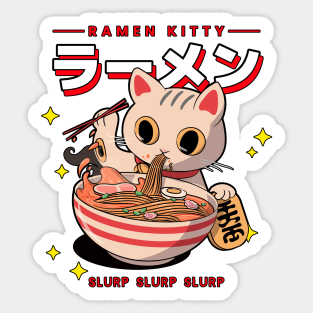 Ramen Noodles Kitty Sticker